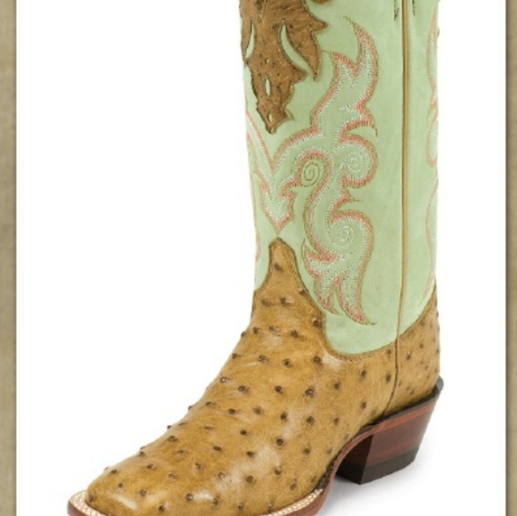 Justin Ladies  Western Boot with Antique Tan Full Quill size 9b - Picture 9 of 9